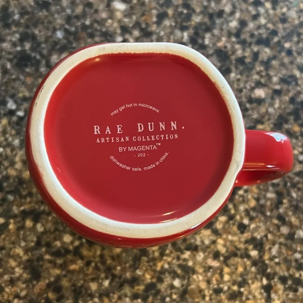 NEW Rae Dunn Red 'Holly Jolly' Coffee Cup